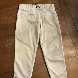 Under Armour Gray Tapered Baseball Pants Youth Size Small